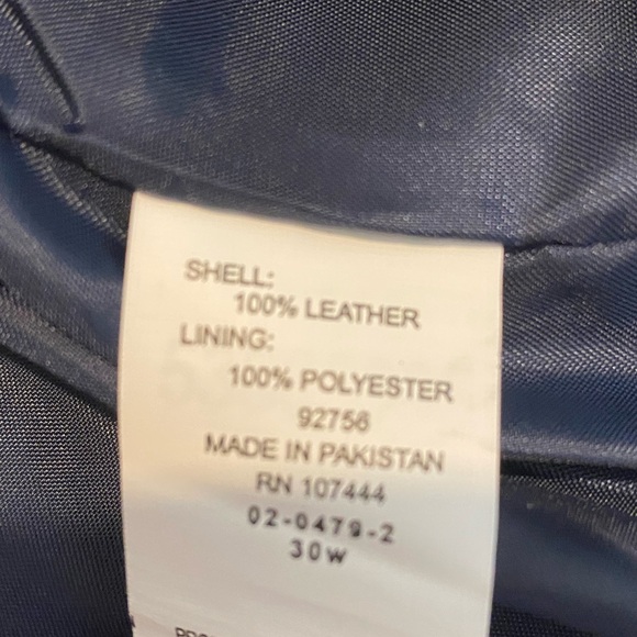 Jessica London | Women’s Jessica London Navy Blue Leather Jacket NWT Plus Size - Picture 9 of 9